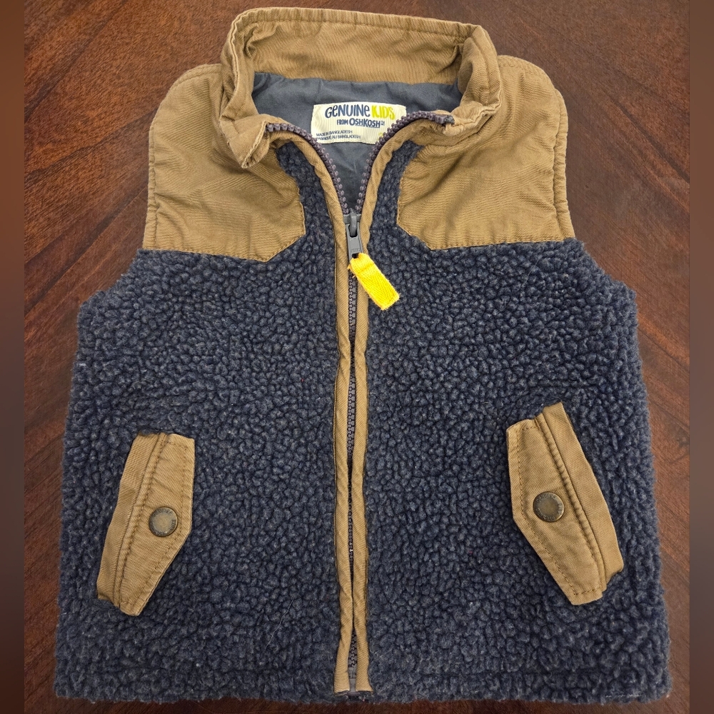 OshKosh B'gosh Tan and Blue Vest